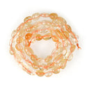 Natural Yellow Citrine Gemstone Oval Tumbled Pebble Beads, Irregular, 6mm to 8mm, Hole ID 1mm, 15 Inch/1 Strand, GZ11-8