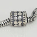 1pc Solid 925 Sterling Silver Double Ring Promise Protection Bead Charm, Compatible with Pandora All Other Charm Bracelet, EC117