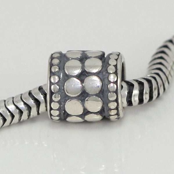 1pc Solid 925 Sterling Silver Double Ring Promise Protection Bead Charm, Compatible with Pandora All Other Charm Bracelet, EC117