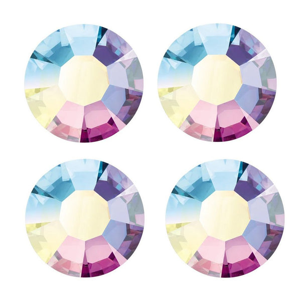 100pcs Genuine Preciosa MAXIMA Chaton Rose Round Flat Back Crystal Rhinestone, Foil Back, Crystal AB, SS12, 3-3.2mm, Prm-S122