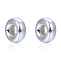 10pcs 925 Sterling Silver Puffy Rondelle Spacer Beads, Size Selections: 4mm/5mm/6mm/8mm