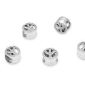 20pcs Peace Sign Large Hole Beads, Hole ID 4.5mm, Antique Silver, Zinc Alloy Metal, MEC-F8