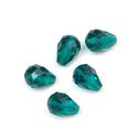 24pcs Adabele Austrian Faceted Teardrop Crystal Beads #5500, Emerald Green, 10mm x 8mm, Hole ID 1.1mm, SST-1024