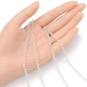 5 Feet 925 Sterling Silver Unfinished Cable Chain Links, 4.2mm, Large, SSK-G3