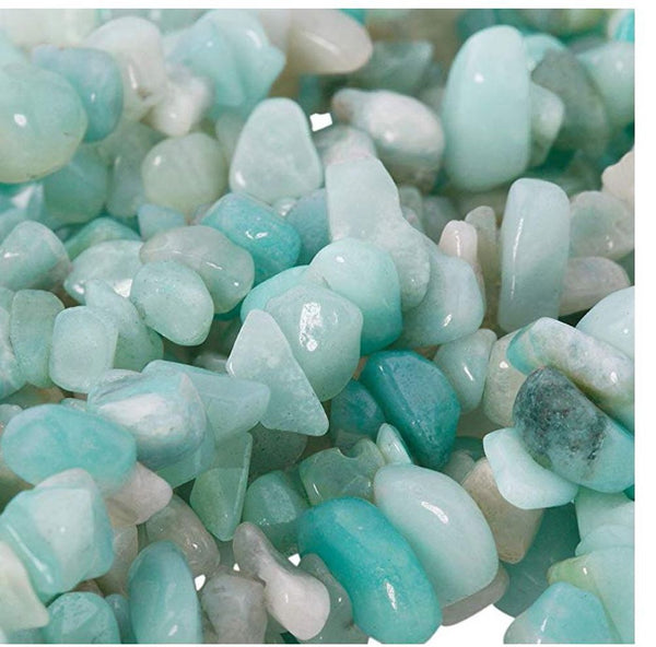 Natural Blue Amazonite Gemstone Chip Beads, Free Form, 5mm-8mm, Hole ID 1mm, 1 Strand/31 Inch, GZ1-2