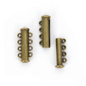 10pcs 4-Strand Magnetic Lock Clasp Sets, Multiple Strands Layering Clasp, Antique Bronze Plated Brass, 24mm, CF229-4