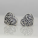1pc 1pc Real 925 Sterling Silver Faith Religious Love Heart Bead Charm, Compatible with Pandora All Other Charm Bracelet, EC7-B4