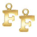 1pc Real 1/20 14K Gold Filled Letter F, Small Alphabet Charm Drop, 5.2x5.8m , JK12-A6