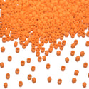 30g Miyuki Delica 11/0 Seed Beads, Opaque Matte Mandarin Orange DB1583