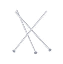20pcs 925 Sterling Silver Flat Headpin Head Pins, 0.4mm/26 Gauge, Length Selections: 18mm/25mm/30mm/38mm