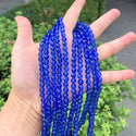 200pcs Creative Club Faceted Round Crystal Glass Beads, Sapphire Blue, 6mm (0.24 inch), Hole ID 1mm, CC2R613
