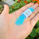 7.5g Miyuki Delica 11/0 Seed Beads, Opaque Rainbow Turquoise Blue DB164