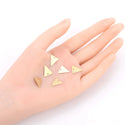 20pcs Brushed Raw Brass Triangle Pendant Drop, 14mm, Unplated/Uncoated, CF-A5