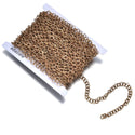 33 Feet Textured Round Link Chain, Raw Copper Uncoated/Unplated, 5mm, CK10-G1