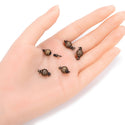 50pcs Ball Screw Clasp, Antique Bronze Plated Brass, Size Selections: 6mm/8mm