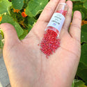 7.5g Miyuki Delica 11/0 Seed Beads, Opaque Rainbow Red Luster DB214
