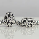 1pc Solid 925 Sterling Silver Cute Flower Bead, Compatible with Pandora All Other Charm Bracelet, EC543