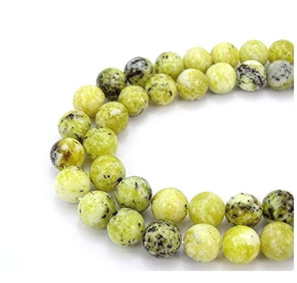 Natural Yellow Turquoise Gemstone Round Beads, 1 Strand/15 Inch, Size Selections: 4mm/6mm/8mm/10mm