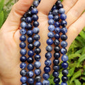 Natural Blue Sodalite Gemstone Round Beads, 15 Inch/1 Strand, Size Selections: 4mm/6mm/8mm/10mm