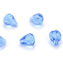 24pcs Adabele Austrian Faceted Teardrop Crystal Beads #5500, Light Sapphire Blue, 12mm x 10mm, Hole ID 1.2mm, SST-1214