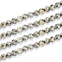 Natural Dalmatian Jasper Gemstone Round Beads, 1 Strand/15 Inch, Size Selections: 4mm/6mm/8mm/10mm