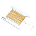 16.5 Feet Tarnish Resistant Satellite Bead Station Chain Link,  Dainty Thin Small, 18K Yellow Gold Plated Brass, 1.8mm Bead, BK5-E1