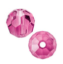 25pcs Preciosa Faceted Round Crystal Beads, Rose (Pink), 6mm, Hole ID 1mm, Pre-2R637