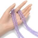 Natural Light Purple Lavender Jade Gemstone Faceted Round Beads, 8mm, Hole ID 1mm, 14 Inch/1 Strand, GH-F24