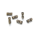 100pcs Large Hole Filigree Tube Beads, Antique Bronze Plated Brass, Tarnish Resistant, Size Selections: 8x3mm, 8x4mm