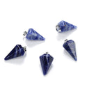 2pcs Natural Blue Sodalite Gemstone Pendant Drops, 25mm, G2P-M7