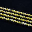 Natural Yellow Turquoise Gemstone Tiny Small Faceted Round Beads, 3mm, Hole ID 0.6mm, 15 Inch/1 Strand, GK3-17