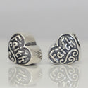 1pc 1pc Real 925 Sterling Silver Faith Religious Love Heart Bead Charm, Compatible with Pandora All Other Charm Bracelet, EC7-B4