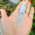 7.5g Miyuki Delica 11/0 Seed Beads, Moonstone lined Crystal Clear DB2391