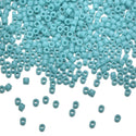 30g Miyuki Delica 11/0 Seed Beads, Opaque Turquoise Green DB729