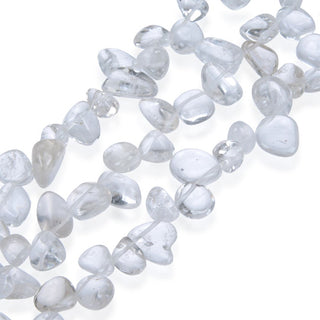 Natural White Quartz Clear Crystal Gemstone Petal Keishi Beads, Irregular, 10mm-20mm, Hole ID 1mm, 1 Strand/15 Inch, GZ6-20