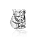 Real Solid Sterling Silver Koala Mom & Her Love Charm Bead, Compatible with Pandora All Other...