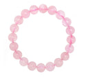 1 Strand Stretch Natural Pink Rose Quartz Beaded Gemstone Bracelet, 8mm Bead, Length Selections: 7 inch/7.5 inch/8 inch/8.5 inch
