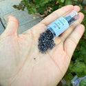 30g Miyuki Delica 11/0 Seed Beads, Opaque Metallic Gunmetal DB1