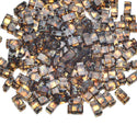 10g Miyuki Half Tila Seed Beads 5x2.3mm, Picasso Amber Brown (HTL-4502)