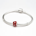 1pc You Are My Only Love Charm 925 Sterling Silver Heart Bead Charm, Compatible with Pandora All Other Charm Bracelet, EC67