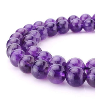 Natural Purple Amethyst Gemstone Round Beads, 15 Inch/1 Strand, Size Selections: 4mm/6mm/8mm/10mm