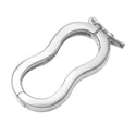 1pc Sterling Silver Twister Hinged Necklace Shortener Enhancer Clasp, Used for 13mm - 14mm Beads, SS381-3