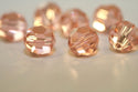 50pcs Adabele Austrian Faceted Round Crystal Beads #5000, Light Padparadscha Pink, Size Selections: 4mm/6mm/8mm/10mm