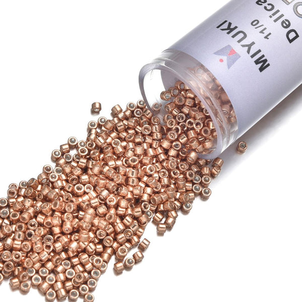 30g Miyuki Delica 11/0 Seed Beads, Opaque Galvanized Muscat DB434