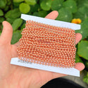 33 Feet Beaded Round Ball Copper Chain, Bright Coppery, 3mm Large Strong CW10-H3