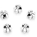 20pcs Fleur De Lis Iris Lily Large Hole Beads, Hole ID 4.5mm, Antique Silver, Zinc Alloy Metal, MEC-D6