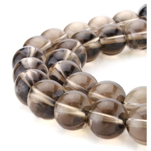 Natural Smoky Quartz Gemstone Round Beads, 15 Inch/1 Strand, Size Selections: 4mm/6mm/8mm/10mm