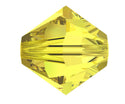 100pcs Preciosa Faceted Bicone Crystal Beads, Citrine (Yellow), Size Selections: 3mm/4mm/6mm