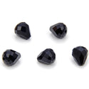 24pcs Adabele Austrian Faceted Teardrop Crystal Beads #5500, Jet Black, 12mm x 10mm, Hole ID 1.2mm, SST-1223