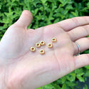 10pcs 925 Sterling Silver Puffy Rondelle Spacer Beads, Real 18K Yellow Gold Plated, Size Selections: 4mm/5mm/6mm/8mm